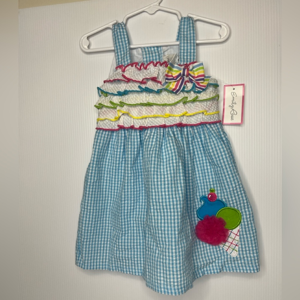 Girls “Pops of Color”  Emily Rose Spring Summer Dress NWT